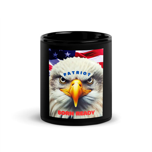 Black Glossy CUP-OF-JOE PATRIOT BORN READY