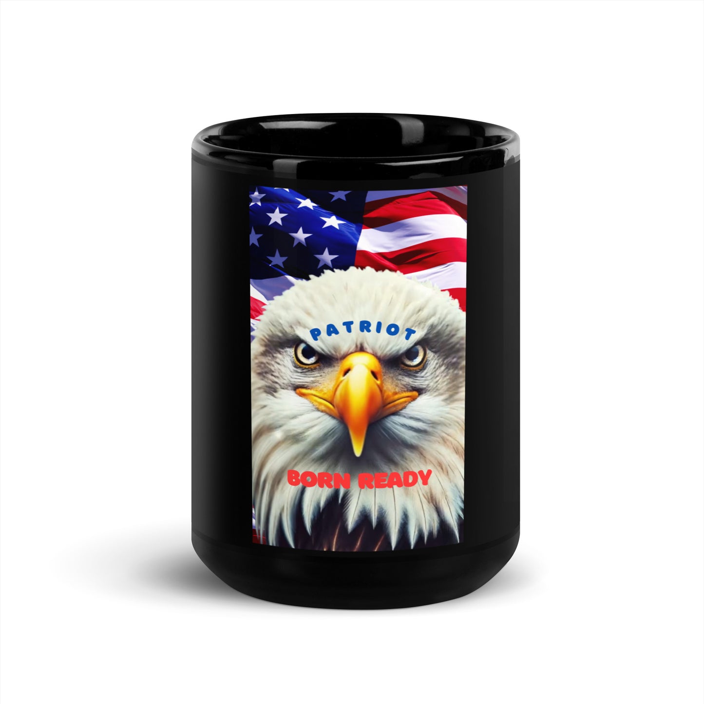 Black Glossy CUP-OF-JOE PATRIOT BORN READY